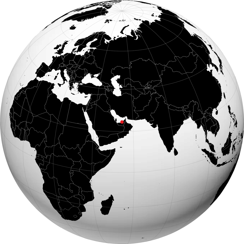 Абу-Даби на глобусе
