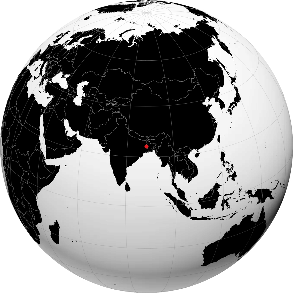 Бахрампур на глобусе