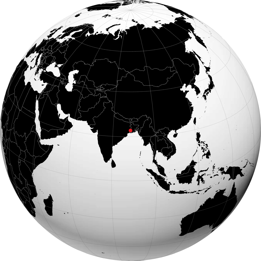 Баракпур на глобусе