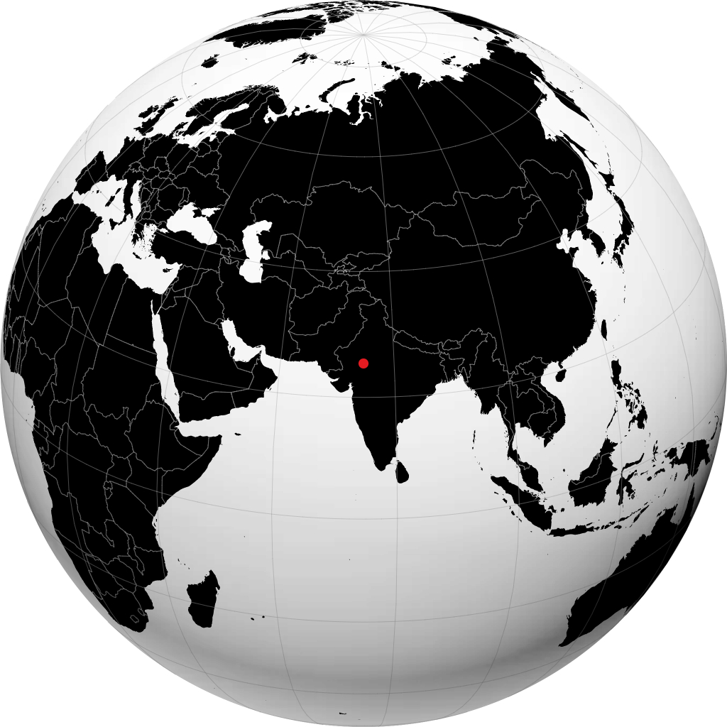 Бхилвара на глобусе
