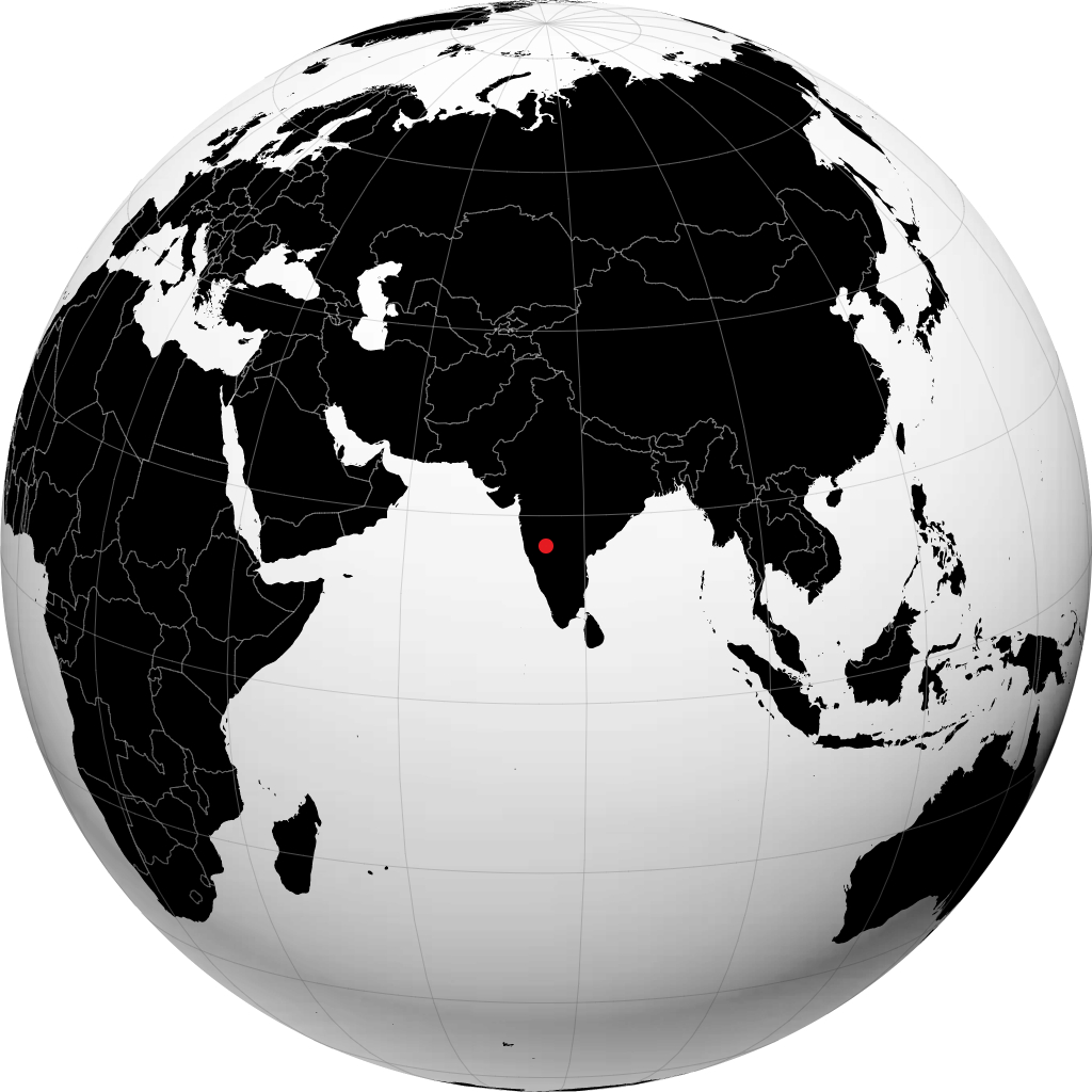 Биджапур на глобусе