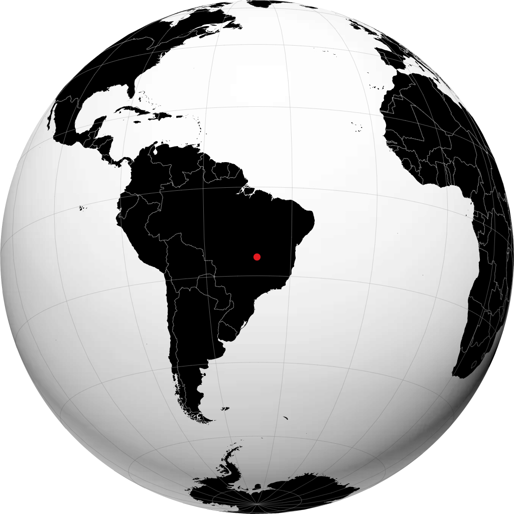 Бразилиа на глобусе