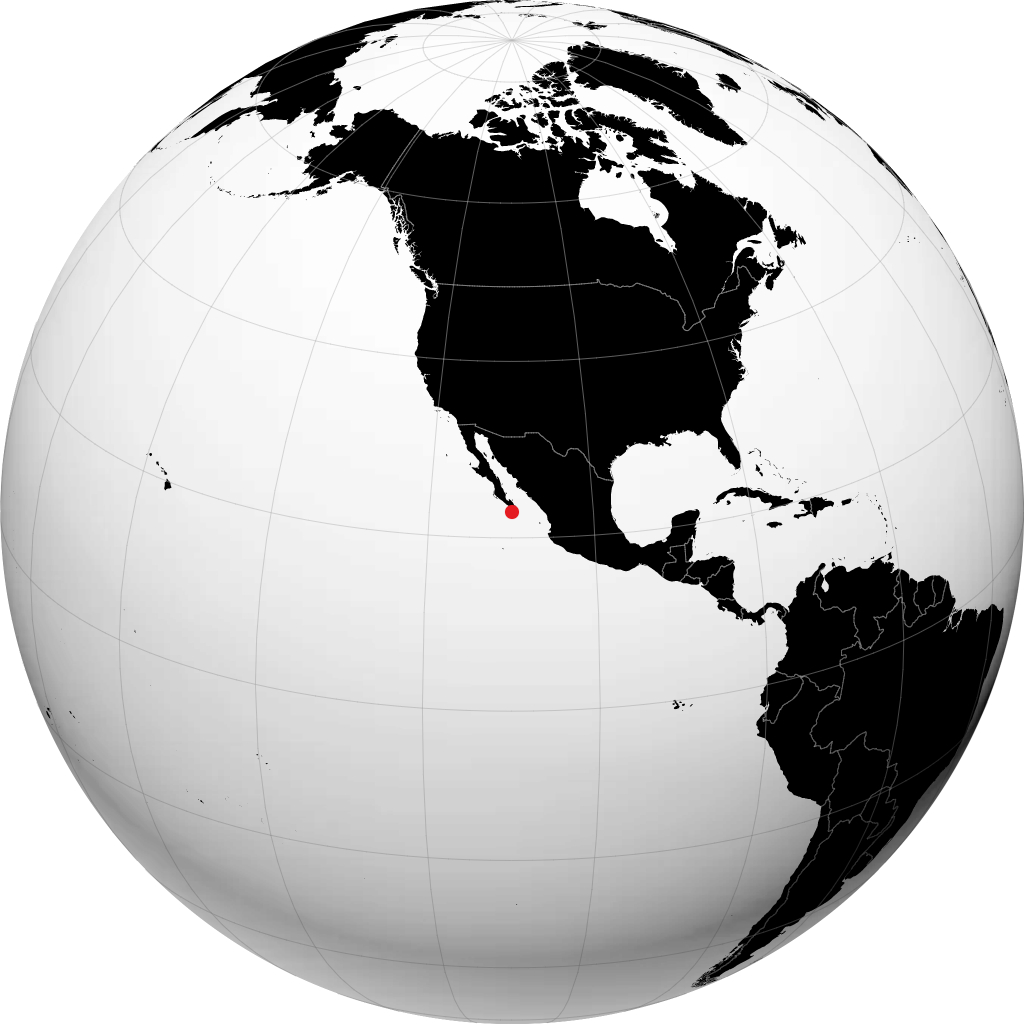 Кабо-Сан-Лукас на глобусе