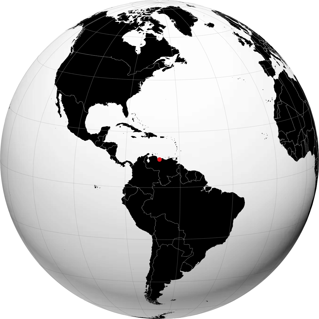 Кагуа на глобусе