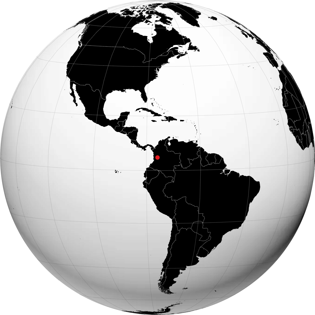 Картаго на глобусе