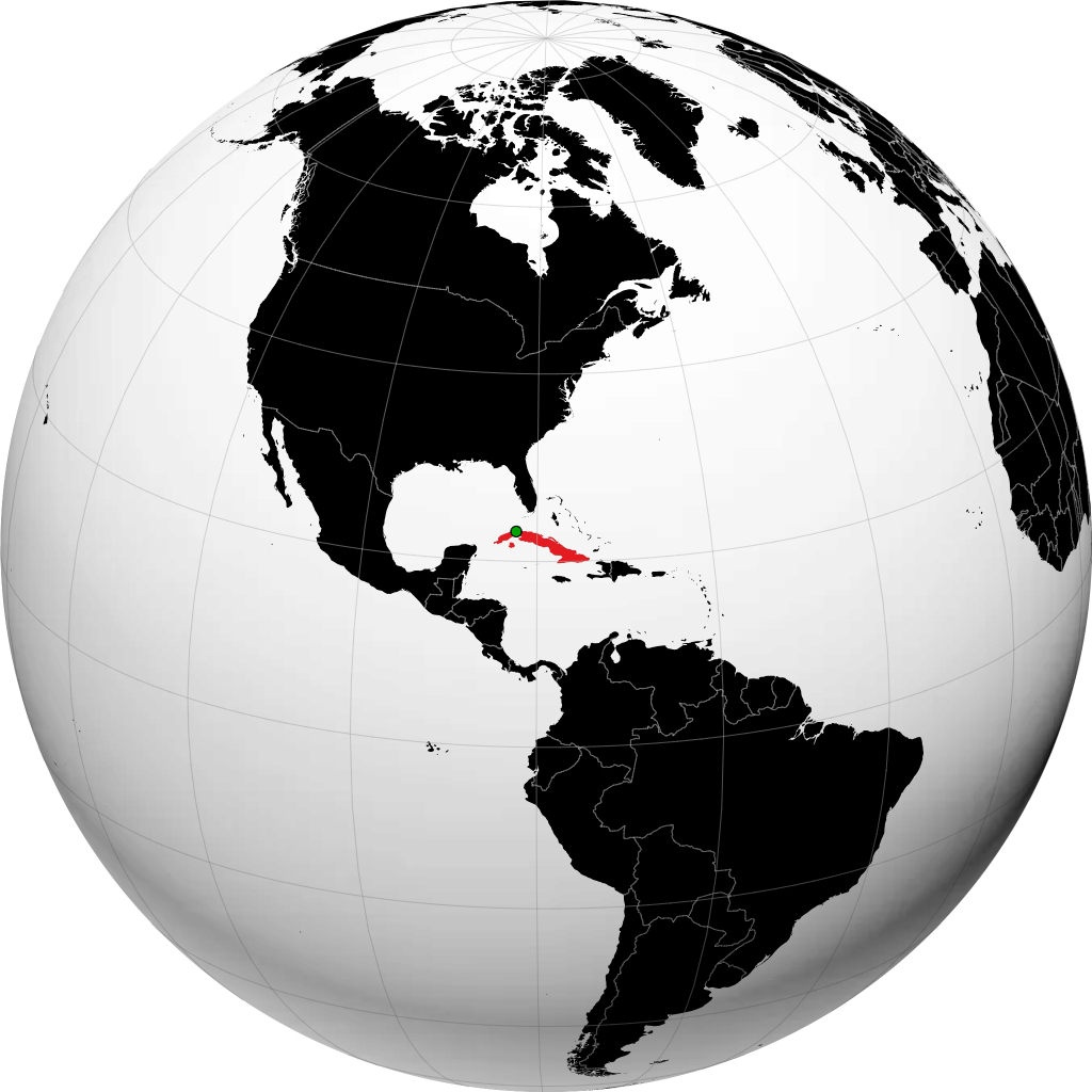 Куба на глобусе