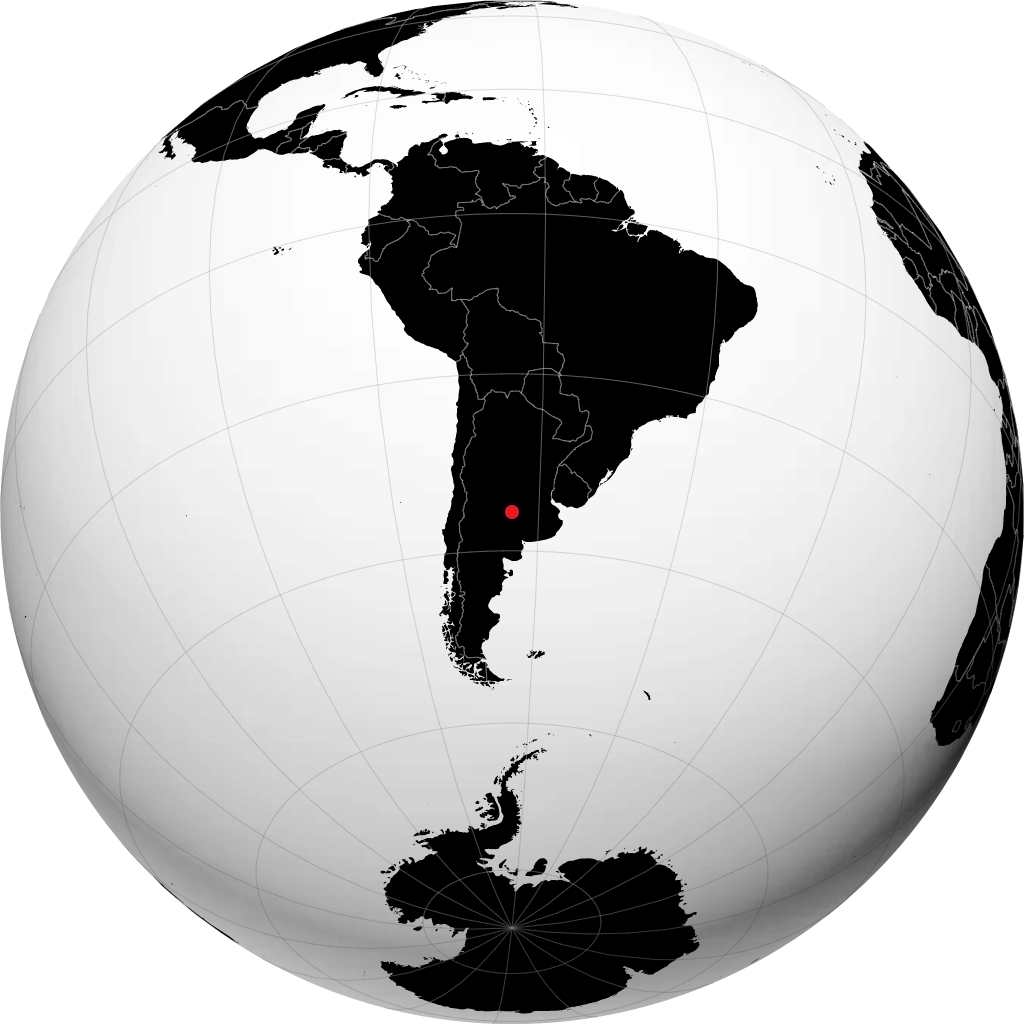 Хенераль-Пико на глобусе