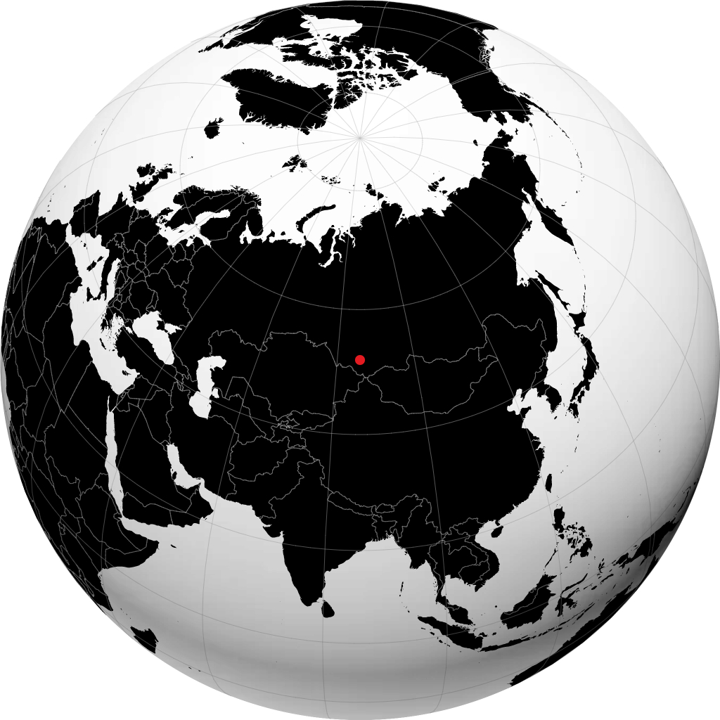 Горно-Алтайск на глобусе
