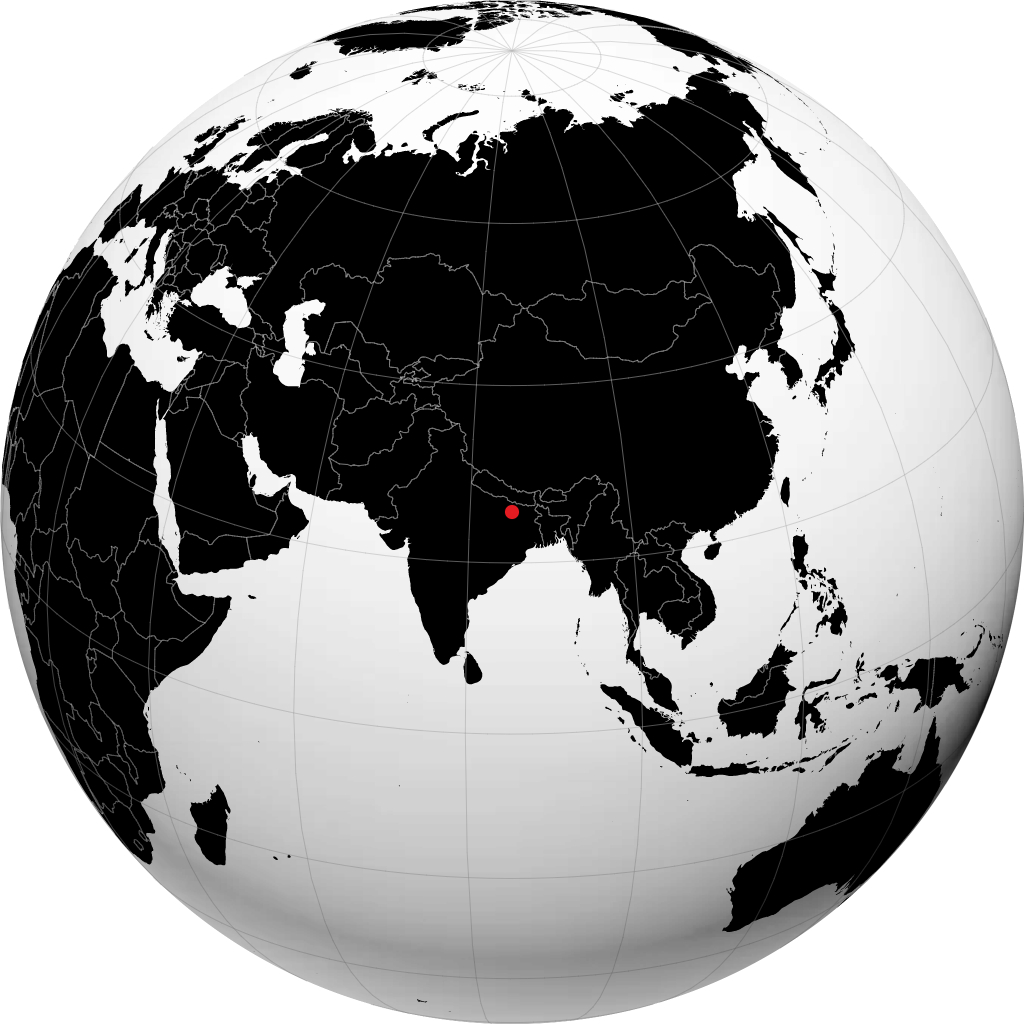 Хаджипур на глобусе