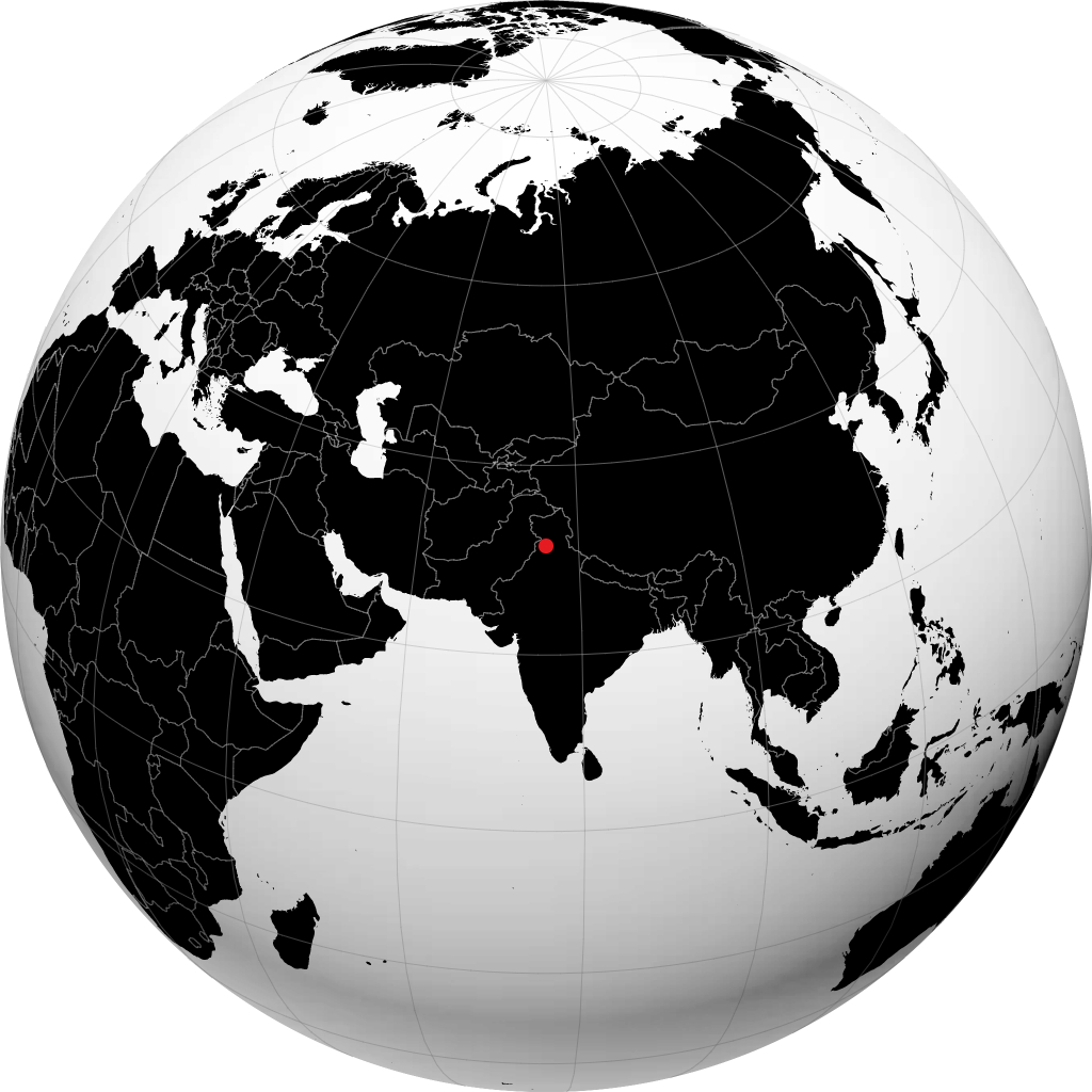 Хошиярпур на глобусе