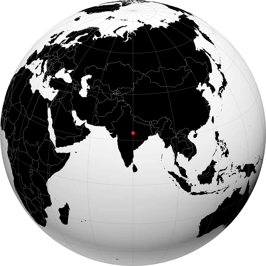 Джабалпур на глобусе