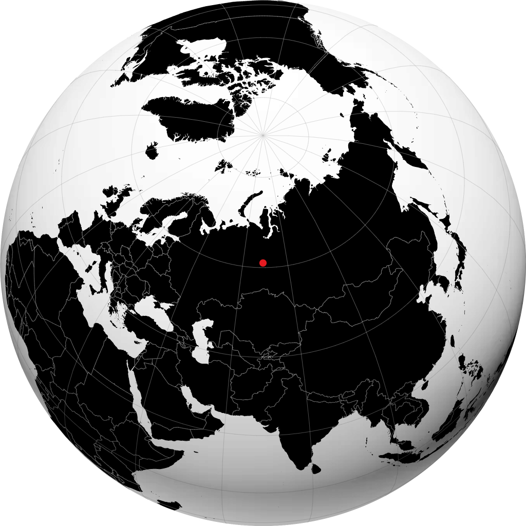 Ханты-Мансийск на глобусе