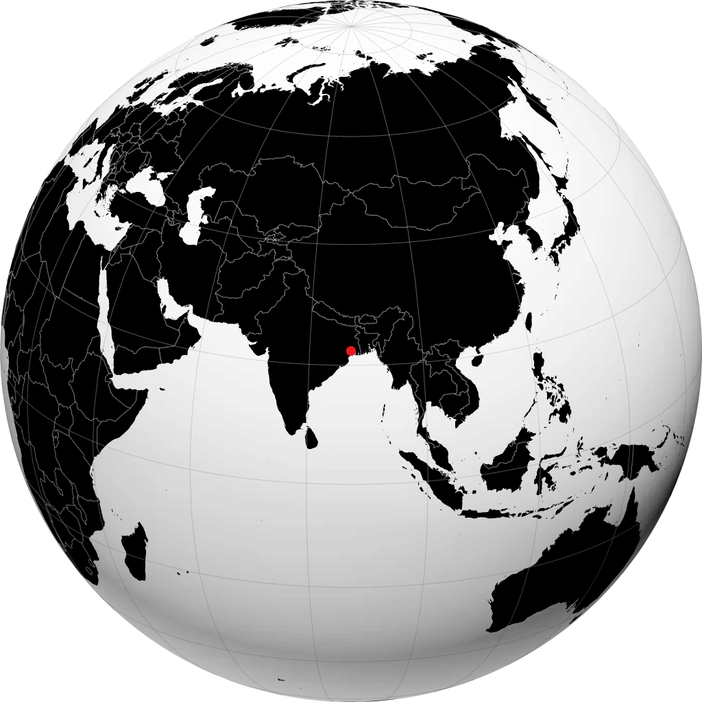 Харагпур на глобусе