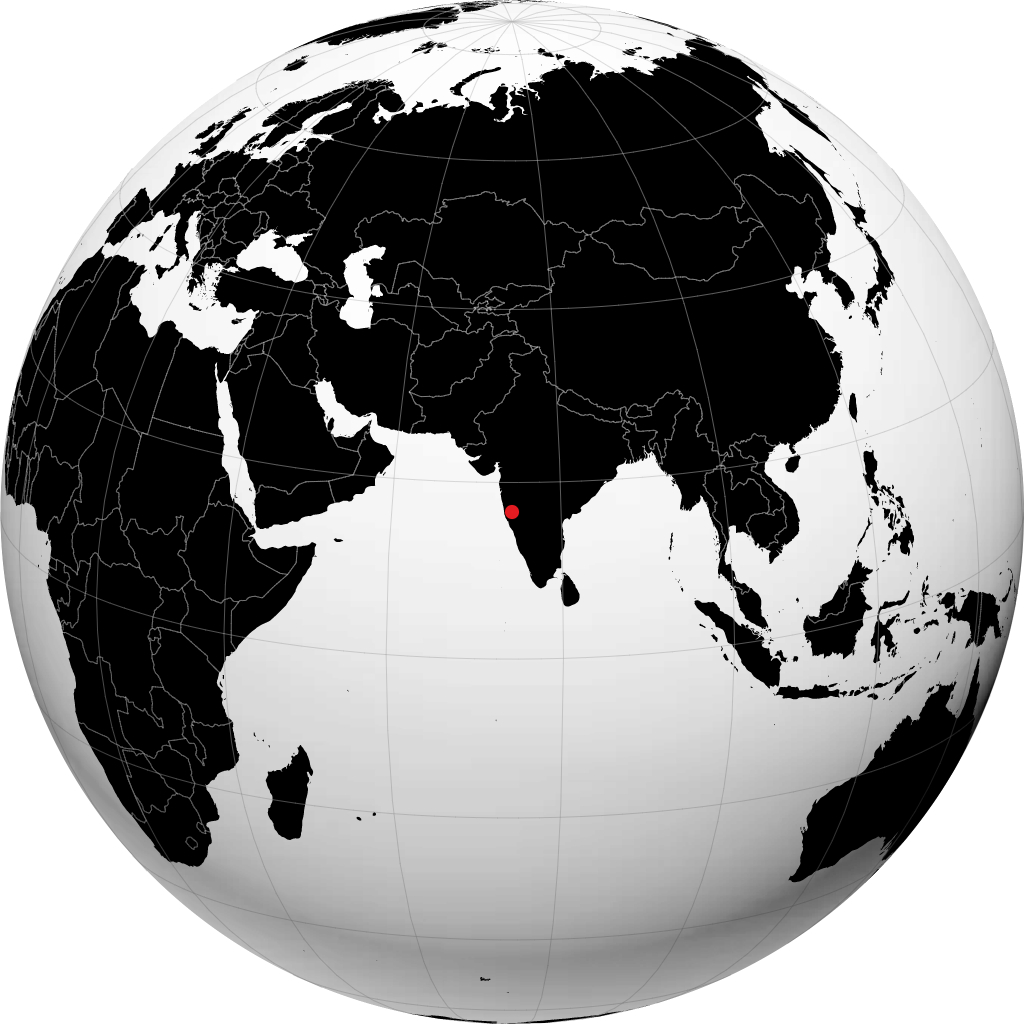 Колхапур на глобусе