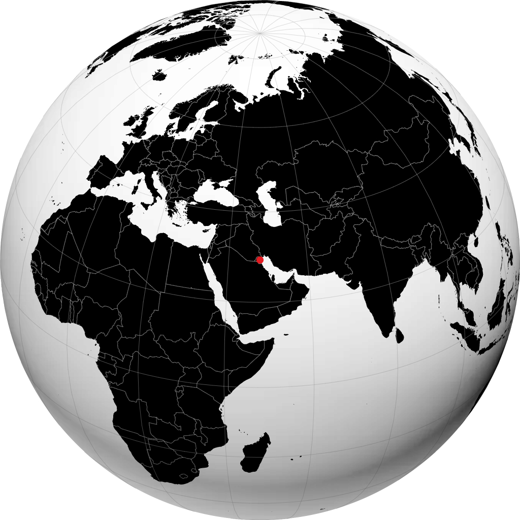 Эль-Кувейт на глобусе
