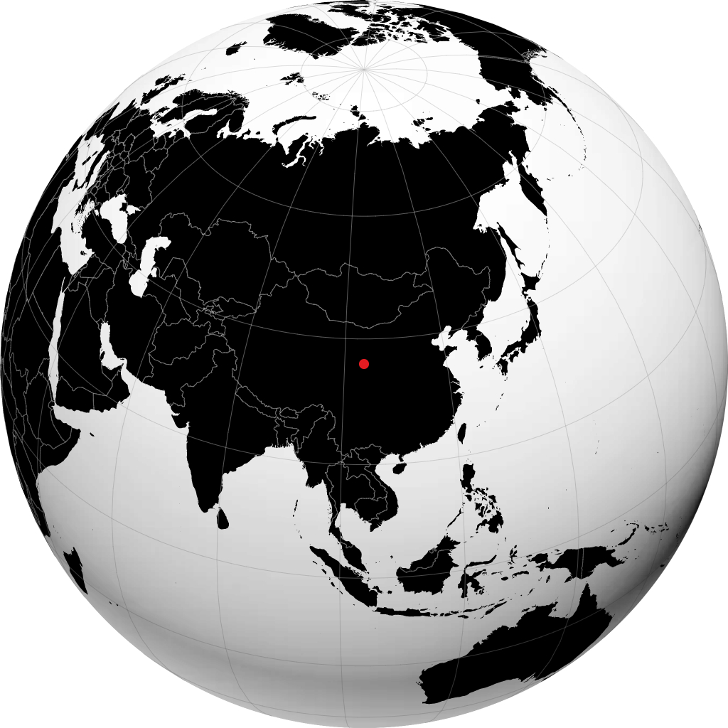 Ланьчжоу на глобусе