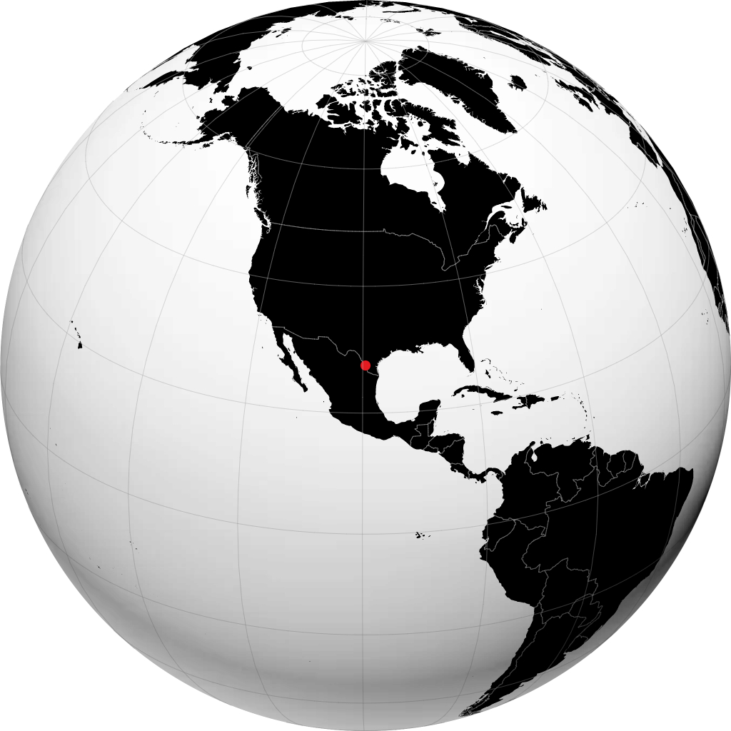Нуэво-Ларедо на глобусе
