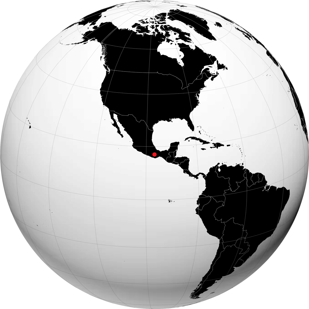 Оахака на глобусе