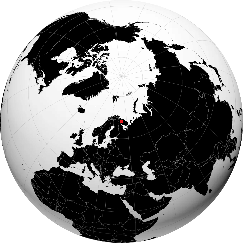 Оленегорск на глобусе