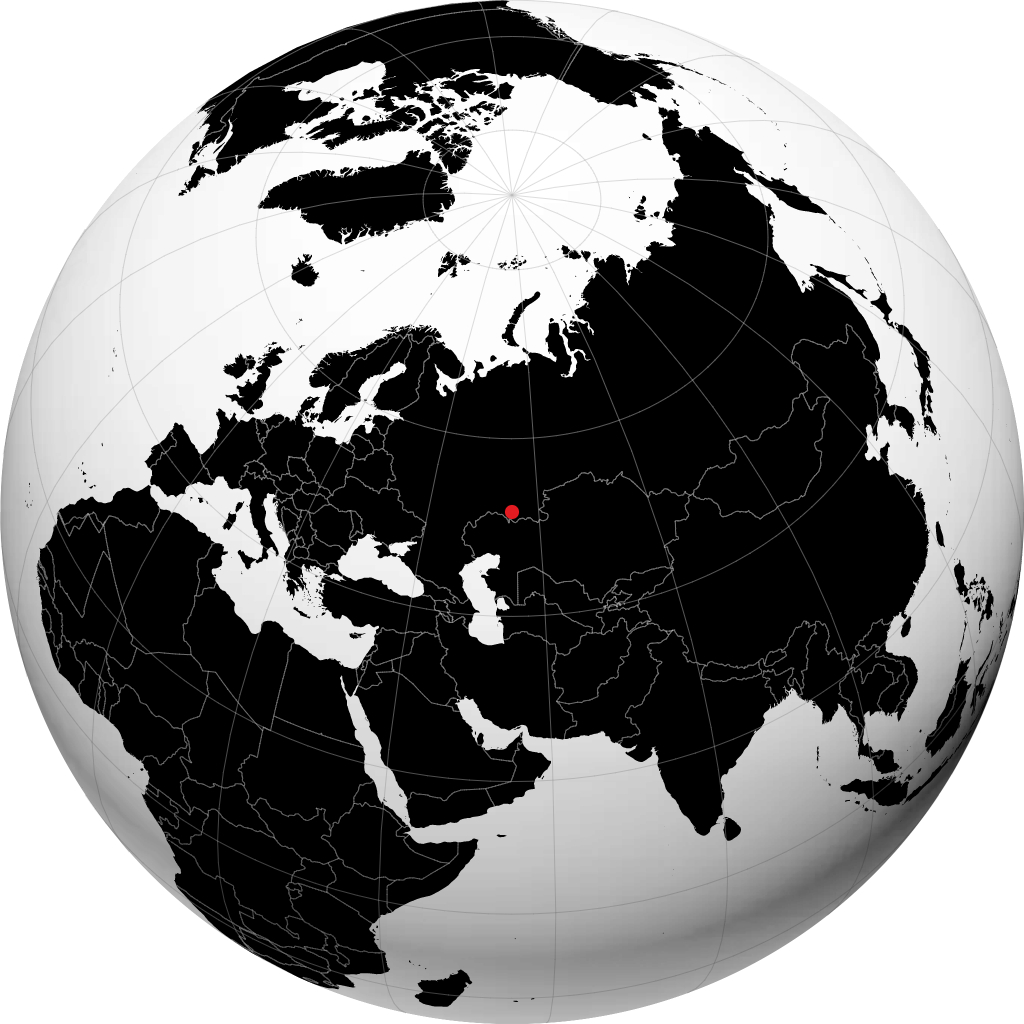 Оренбург на глобусе