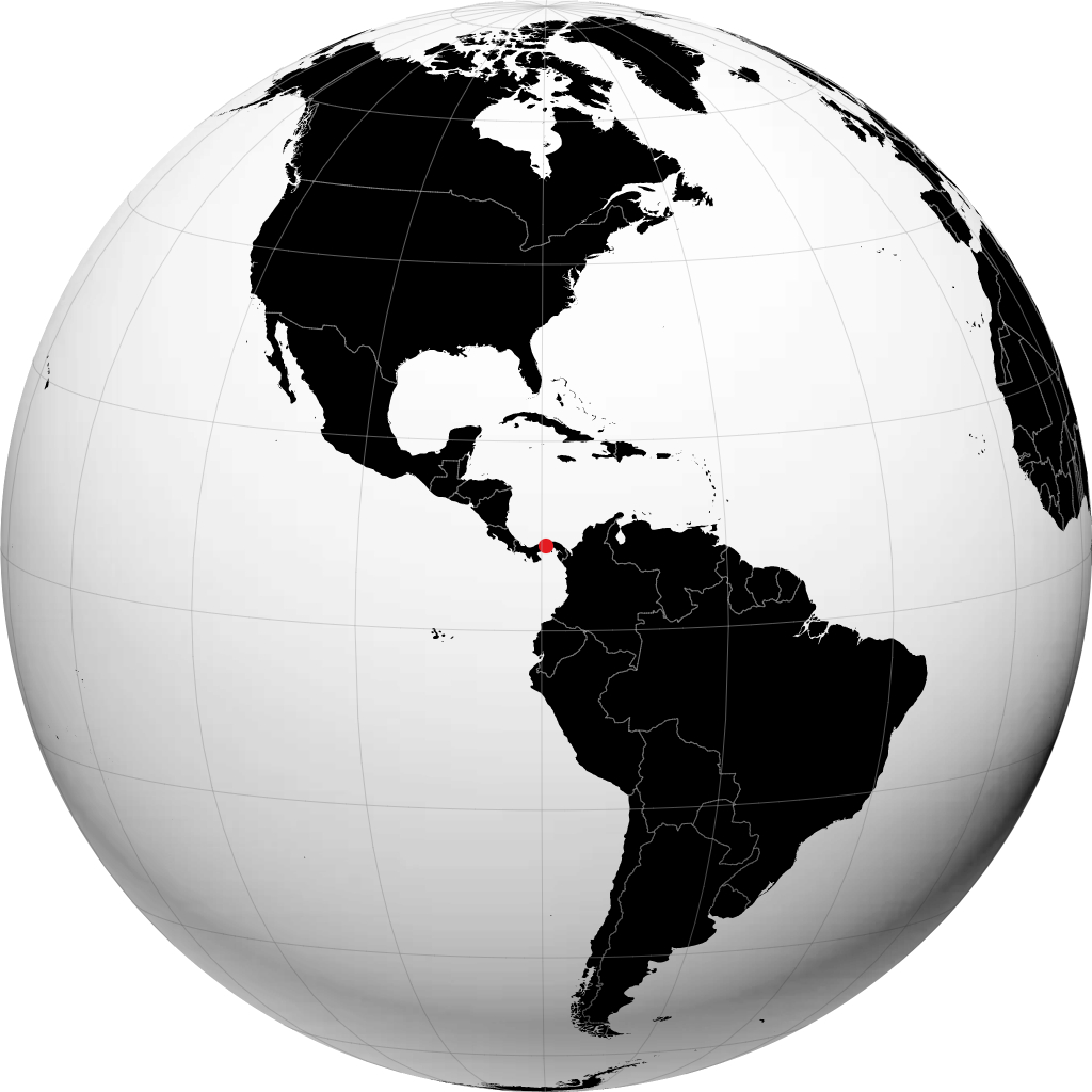 Панама на глобусе