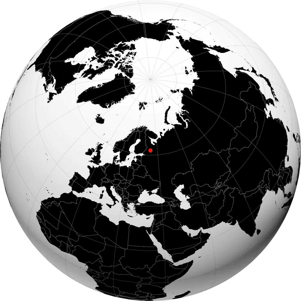 Петрозаводск на глобусе