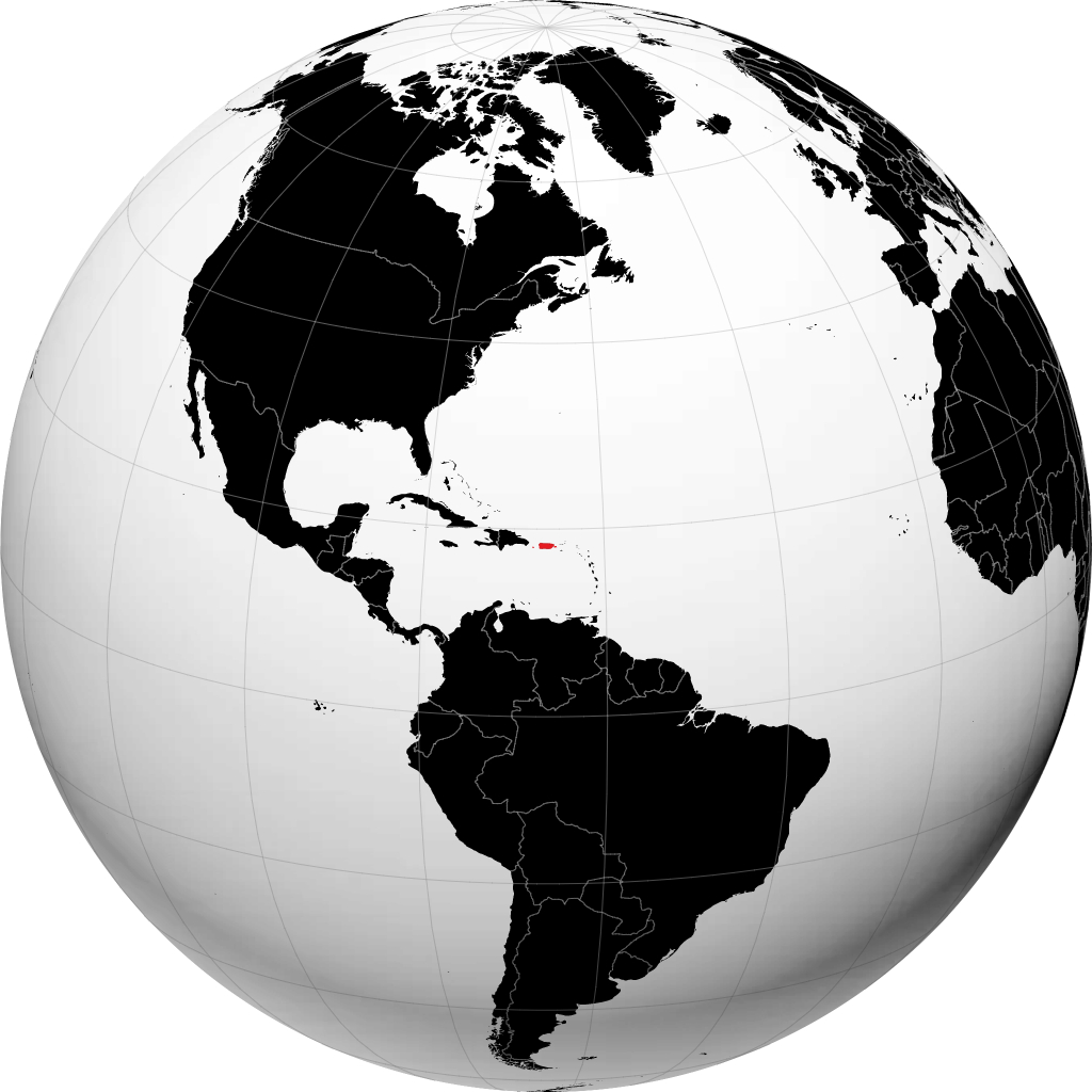 Пуэрто-Рико на глобусе