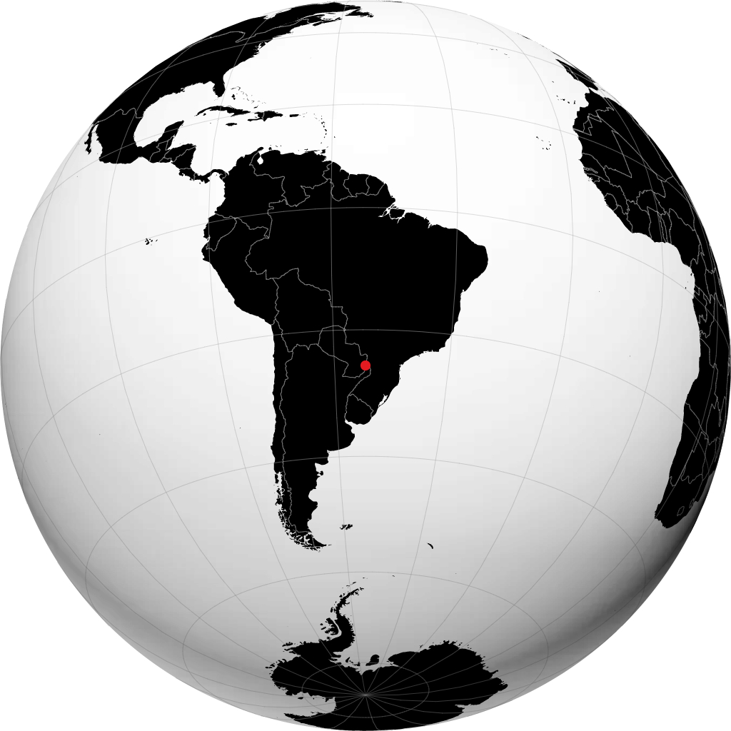 Пуэрто-Игуасу на глобусе