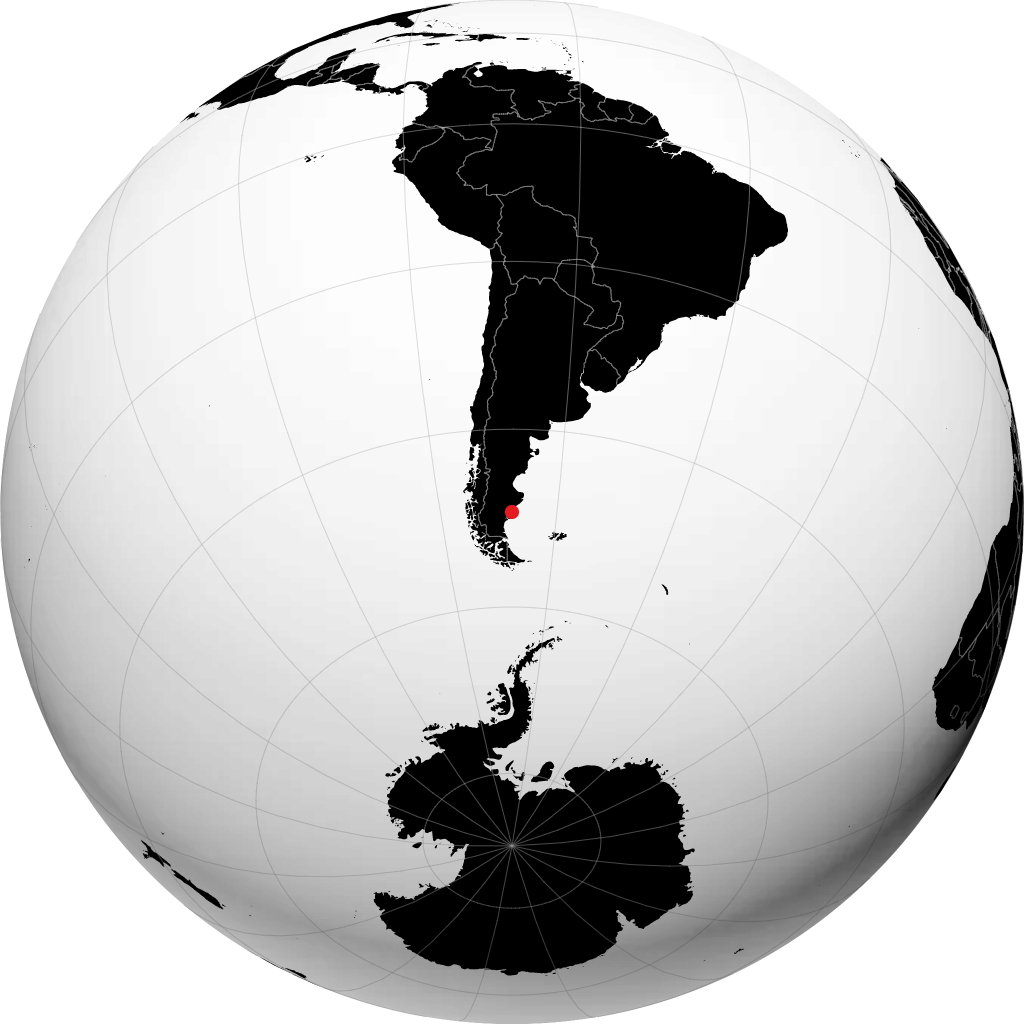 Пуэрто-Сан-Хулиан на глобусе