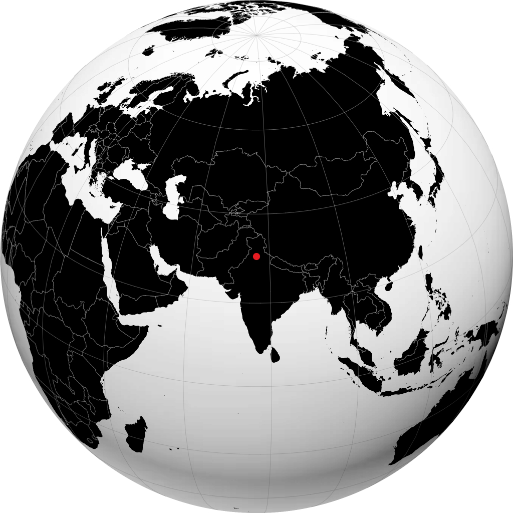Раджпура на глобусе