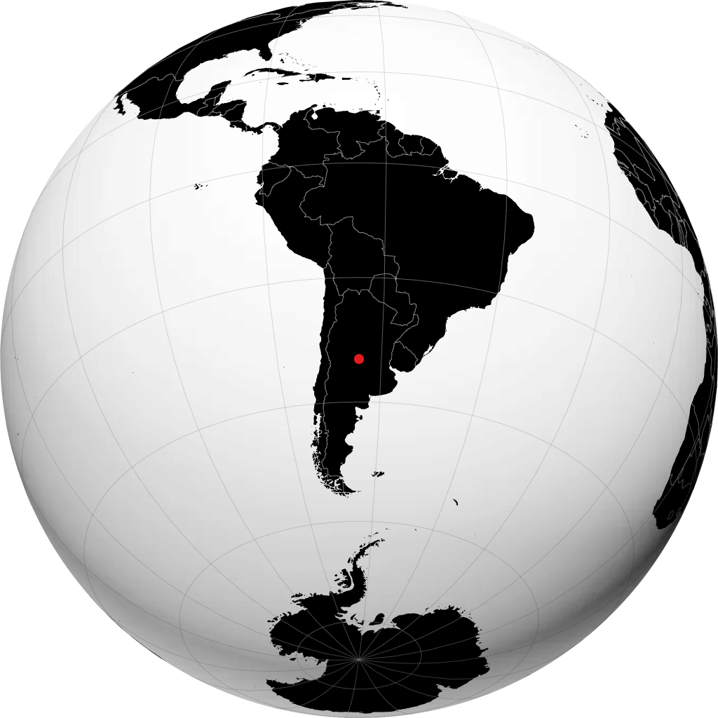 Рио-Куарто на глобусе