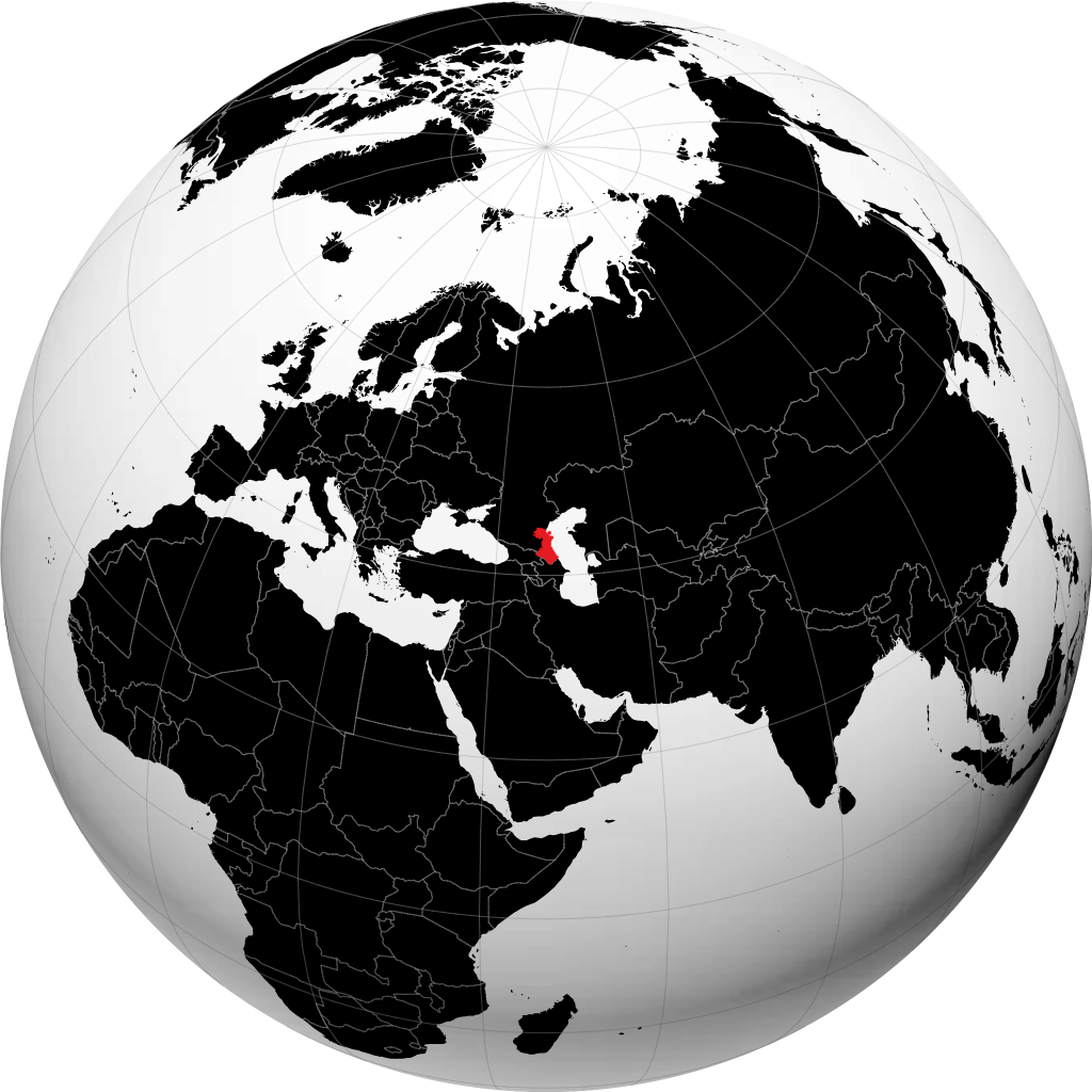 Республика Дагестан на глобусе