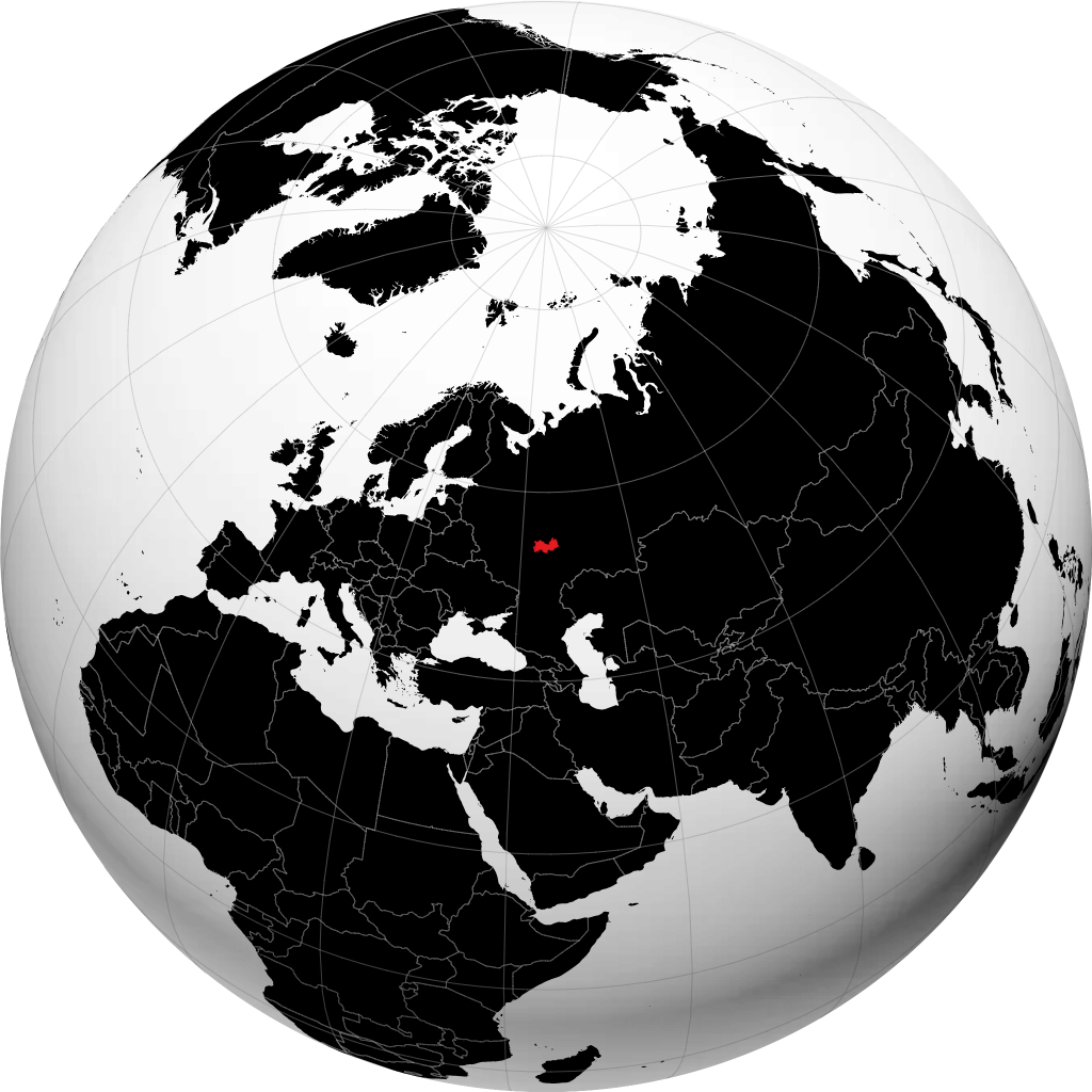 Республика Мордовия на глобусе