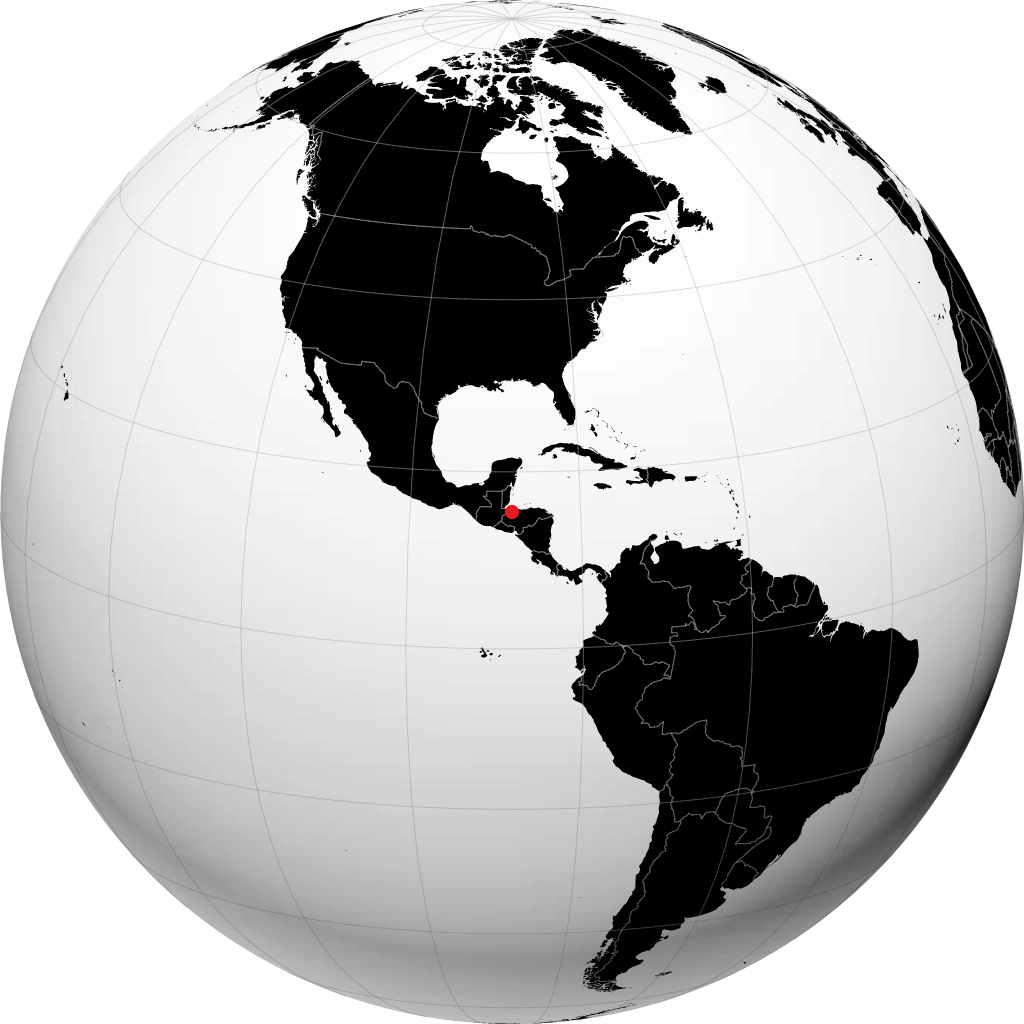 Сан-Педро-Сула на глобусе