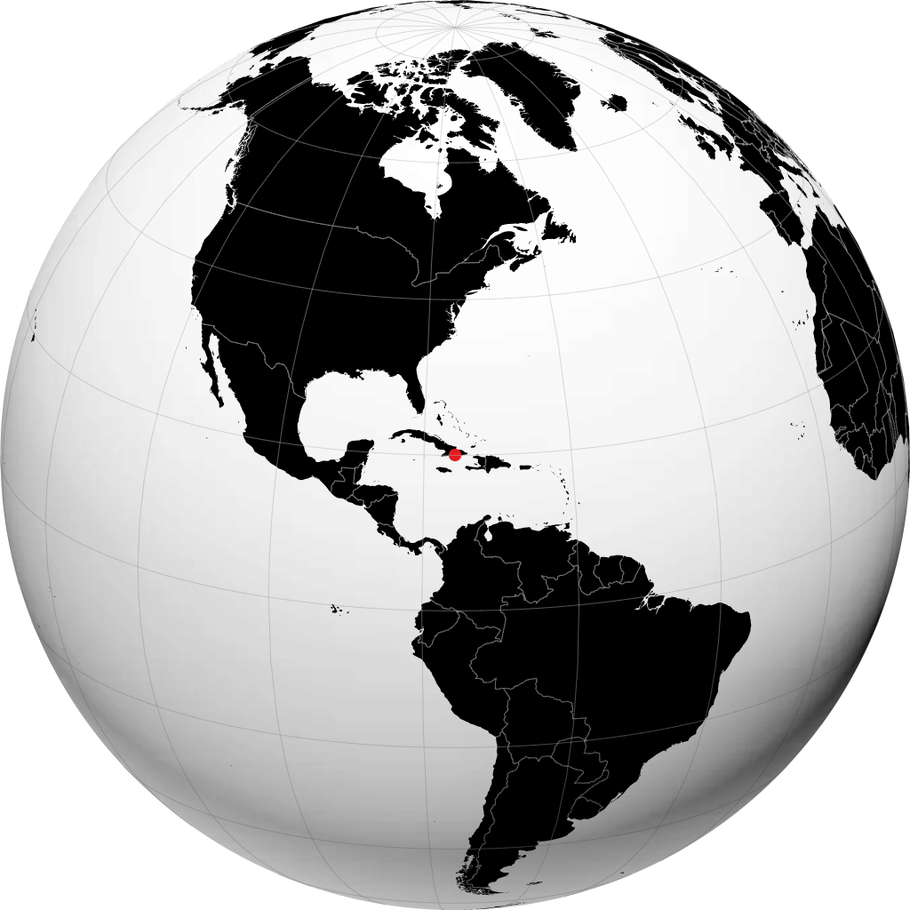 Сантьяго-де-Куба на глобусе