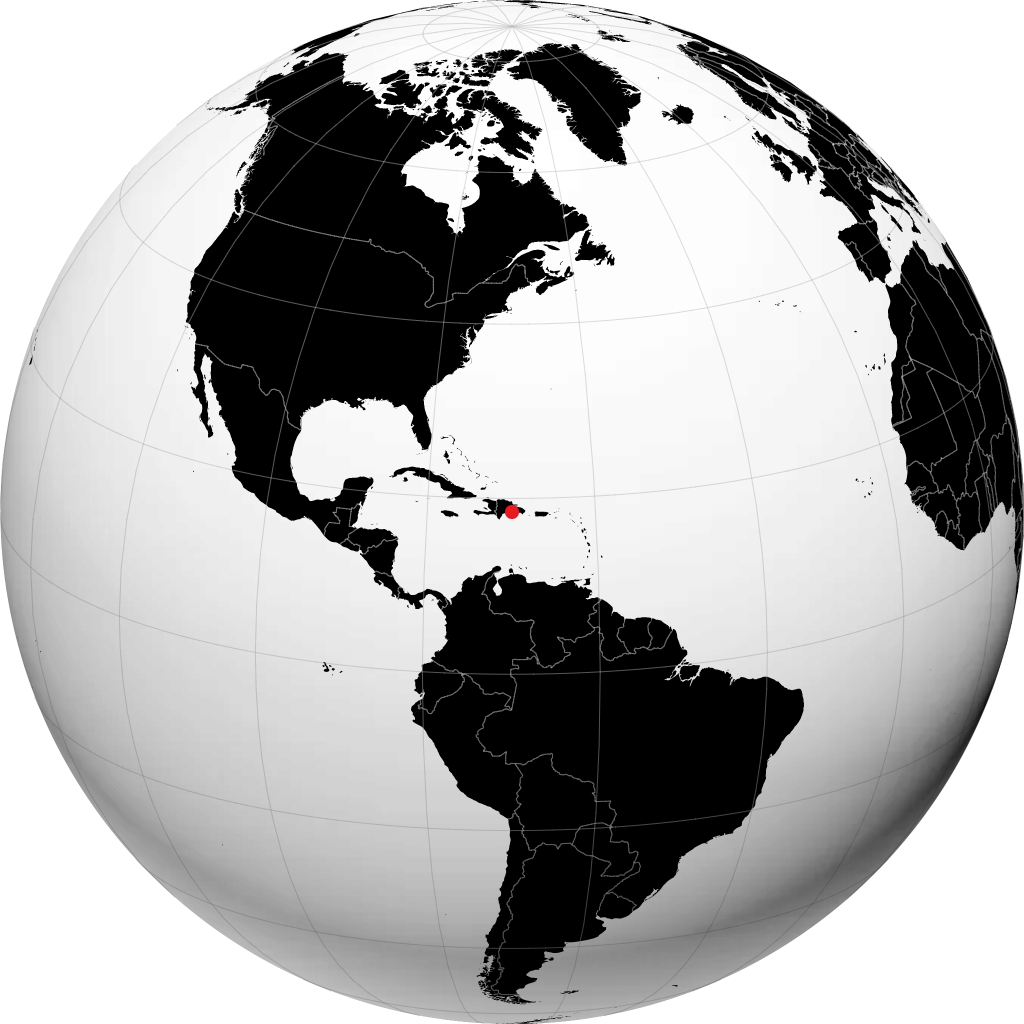 Санто-Доминго на глобусе