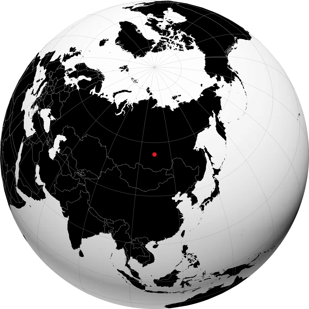 Северобайкальск на глобусе