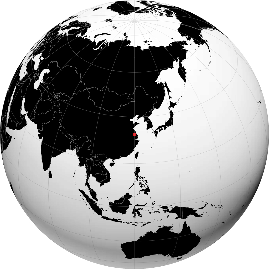 Тайчжоу на глобусе