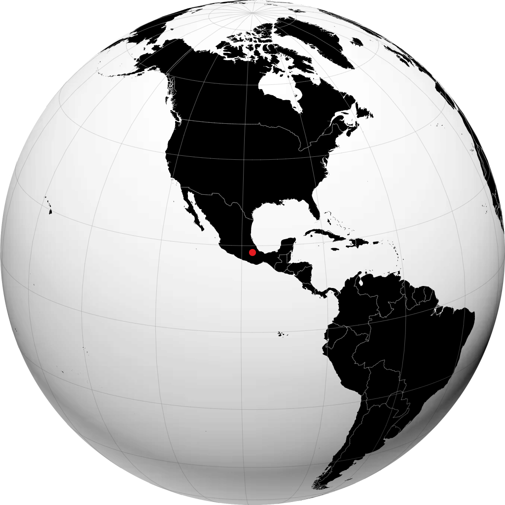 Теуакан на глобусе