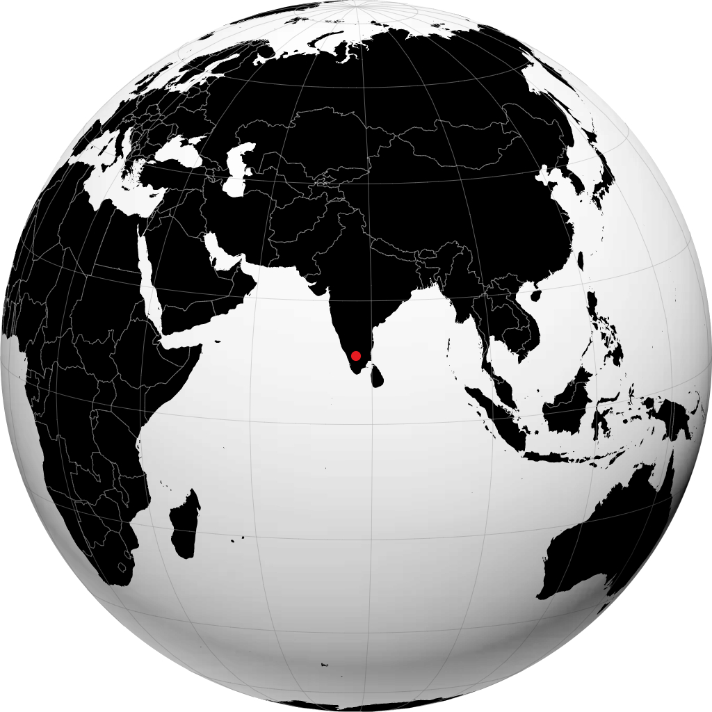 Тируппур на глобусе