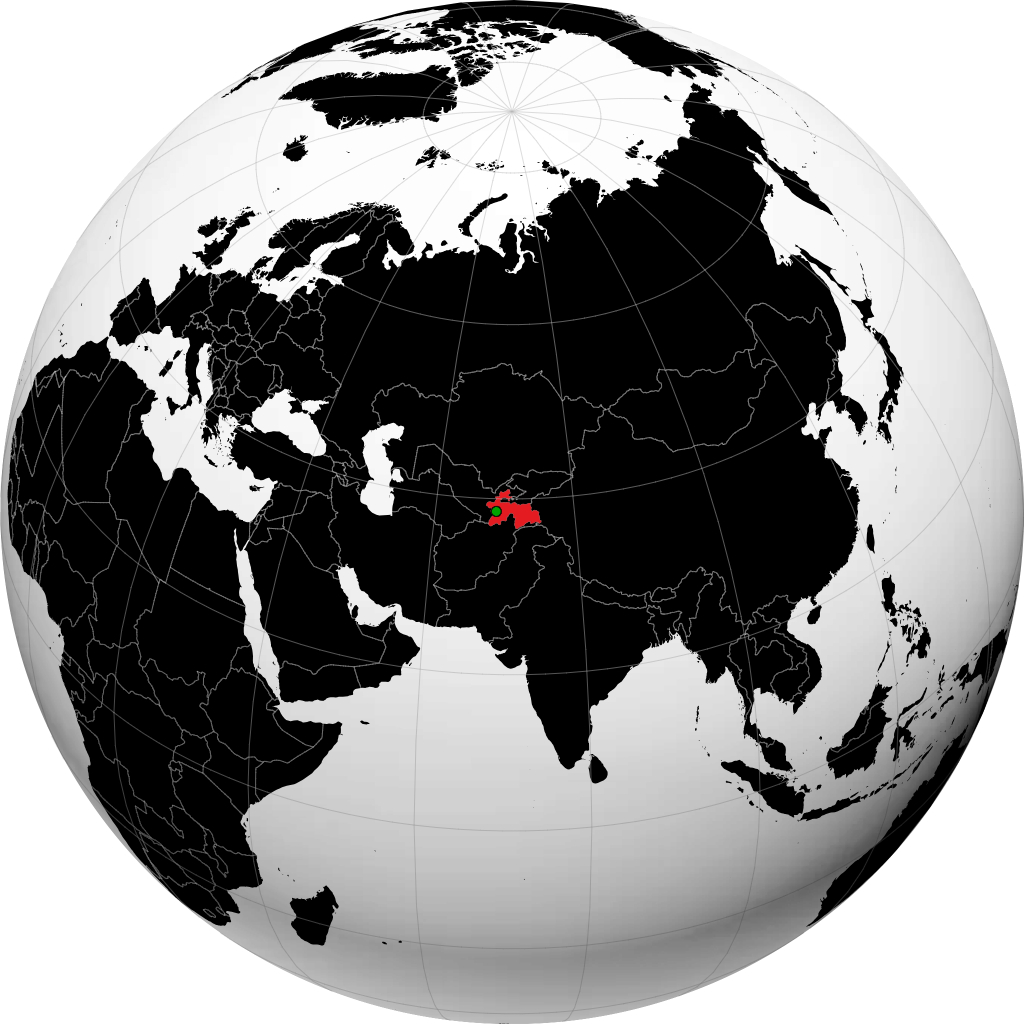 Таджикистан на глобусе