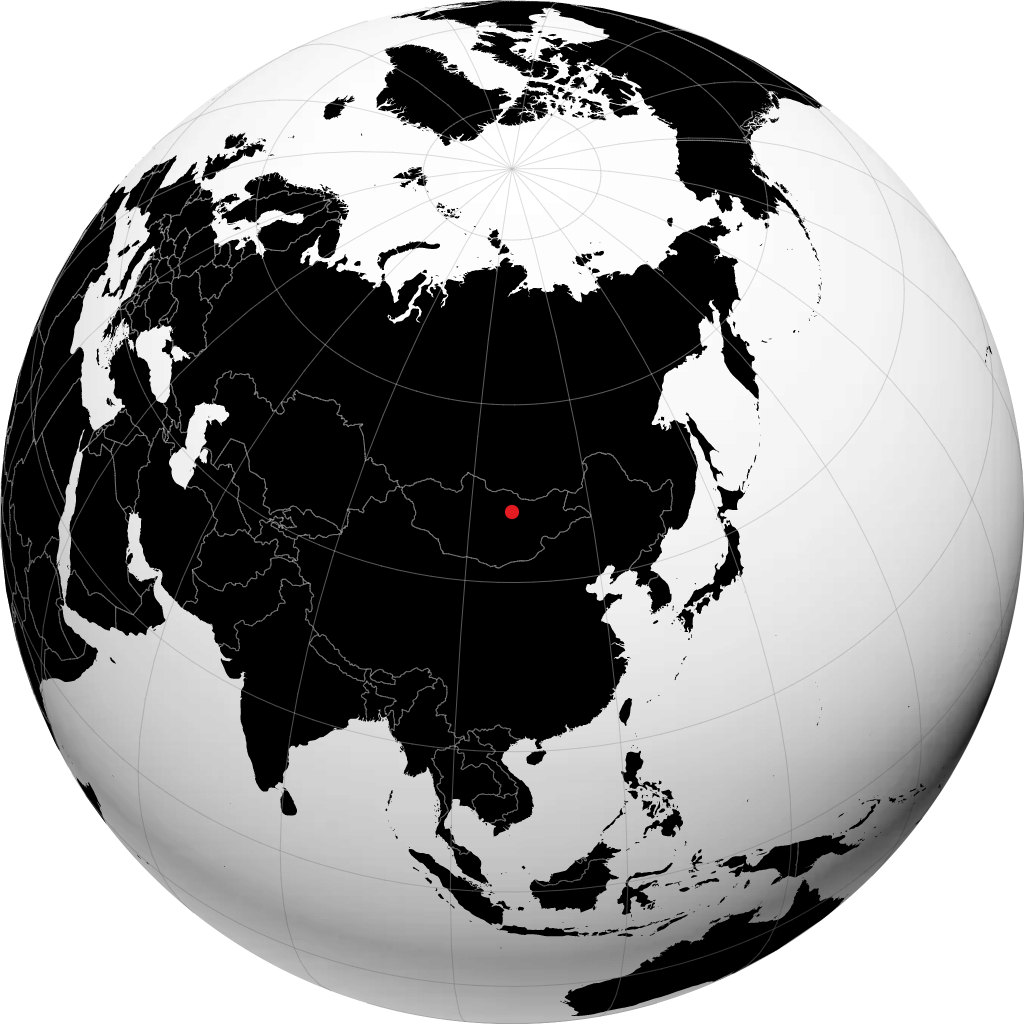 Улан-Батор на глобусе