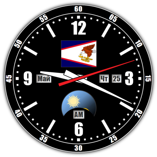 Американское Самоа — точное время с секундами онлайн.