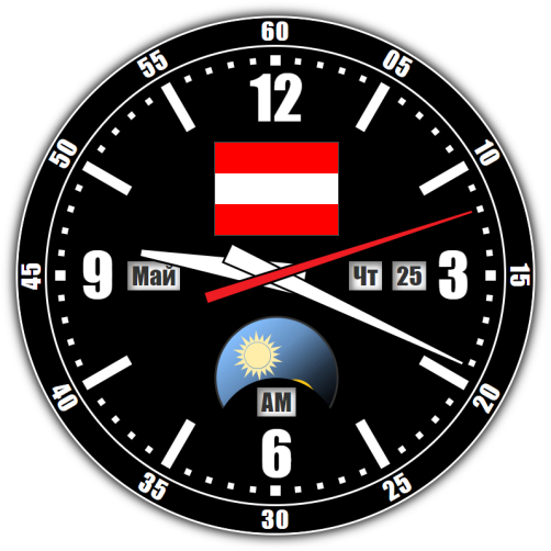 Австрия — точное время с секундами онлайн.
