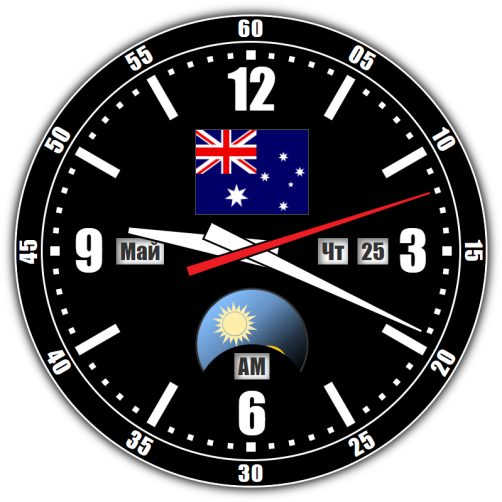 Австралия — точное время с секундами онлайн.