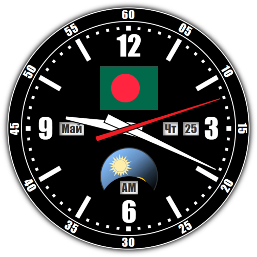 Бангладеш — точное время с секундами онлайн.