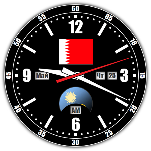 Бахрейн — точное время с секундами онлайн.