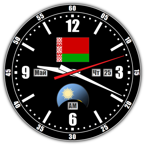 Беларусь — точное время с секундами онлайн.