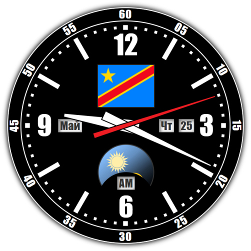 ДР Конго — точное время с секундами онлайн.