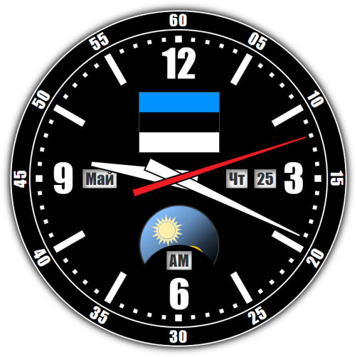 Эстония — точное время с секундами онлайн.